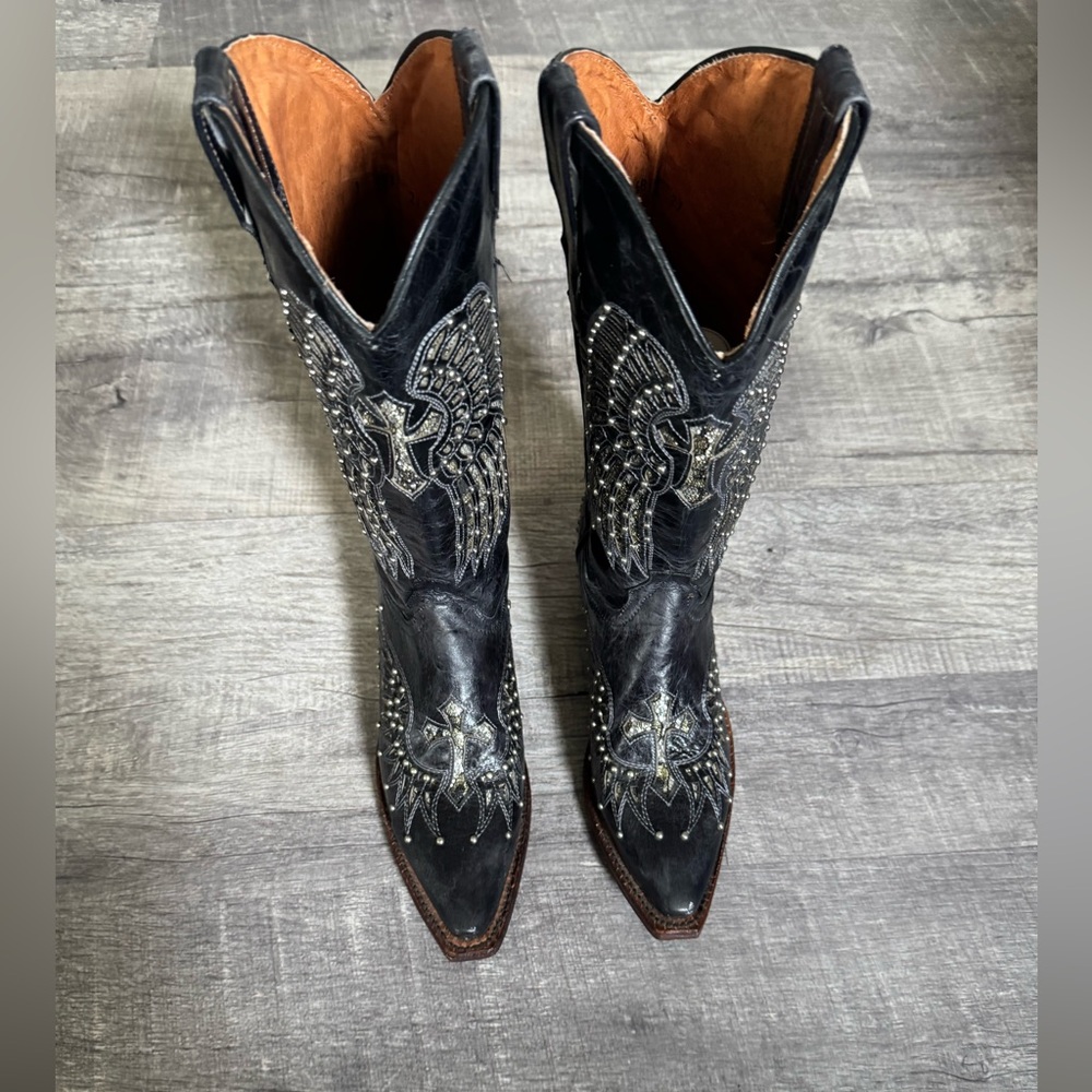 ECHT Black and Silver Embellished Heeled Boots